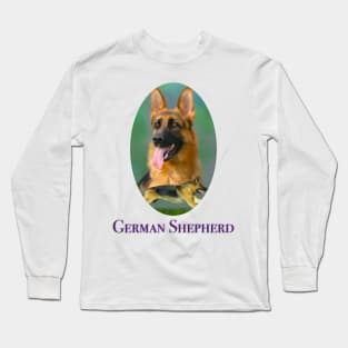 German Shepherd Breed Art With NamePlate Long Sleeve T-Shirt